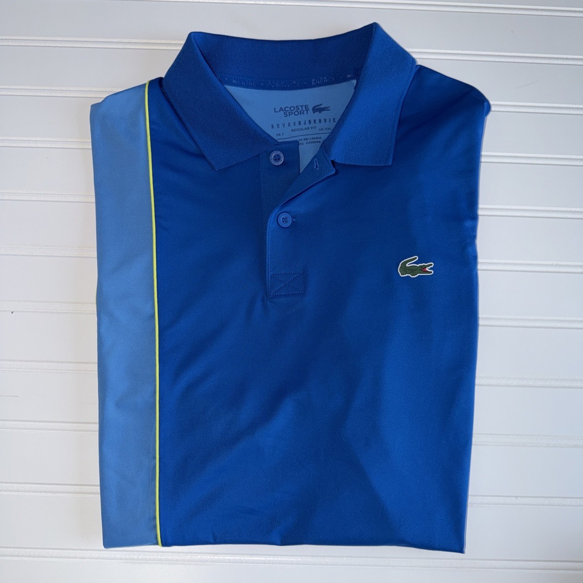 Lacoste SPORT Novak Djokovic Men's XXL Colorblock Polo Regular Fit