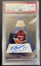 2013-14 Panini Preferred Shaquille O’Neal Crown Royale Blue Sig Auto /15 PSA 9!!