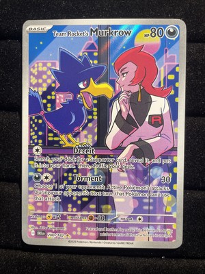 Team Rocket s Murkrow - Illustration Rare - 200/182 - Destined Rivals NEAR MINT
