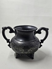 Quadruple Plate In Antique Us Silver-Plated Creamers & Sugar Bowls