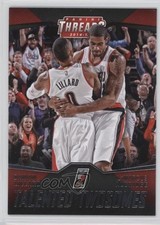 2014-15 Panini Threads Talented Twosomes Damian Lillard LaMarcus Aldridge #2 2j8