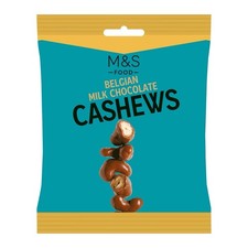 M&S Belgian Milk Chocolate Cashews 85g (Pack Of 2)