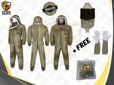 Green Beekeeping Suit 3 Layer Ventilated Mesh Sting Proof Protection Gear XL