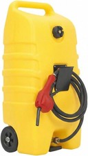 14 Gallon Portable Fuel Caddy Gas Tank with Hose Gauge for Boats ATVs Mower Farm