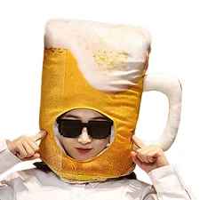 Nicky Bigs Novelties Beer Mug Hat Funny Foam Beer Stein Costume Headwear Plush