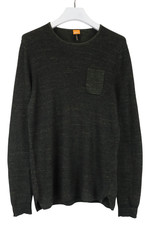 HUGO BOSS Jumper Men's XL Dark Green Crew Neck Pullover Alpaca Wool Blend