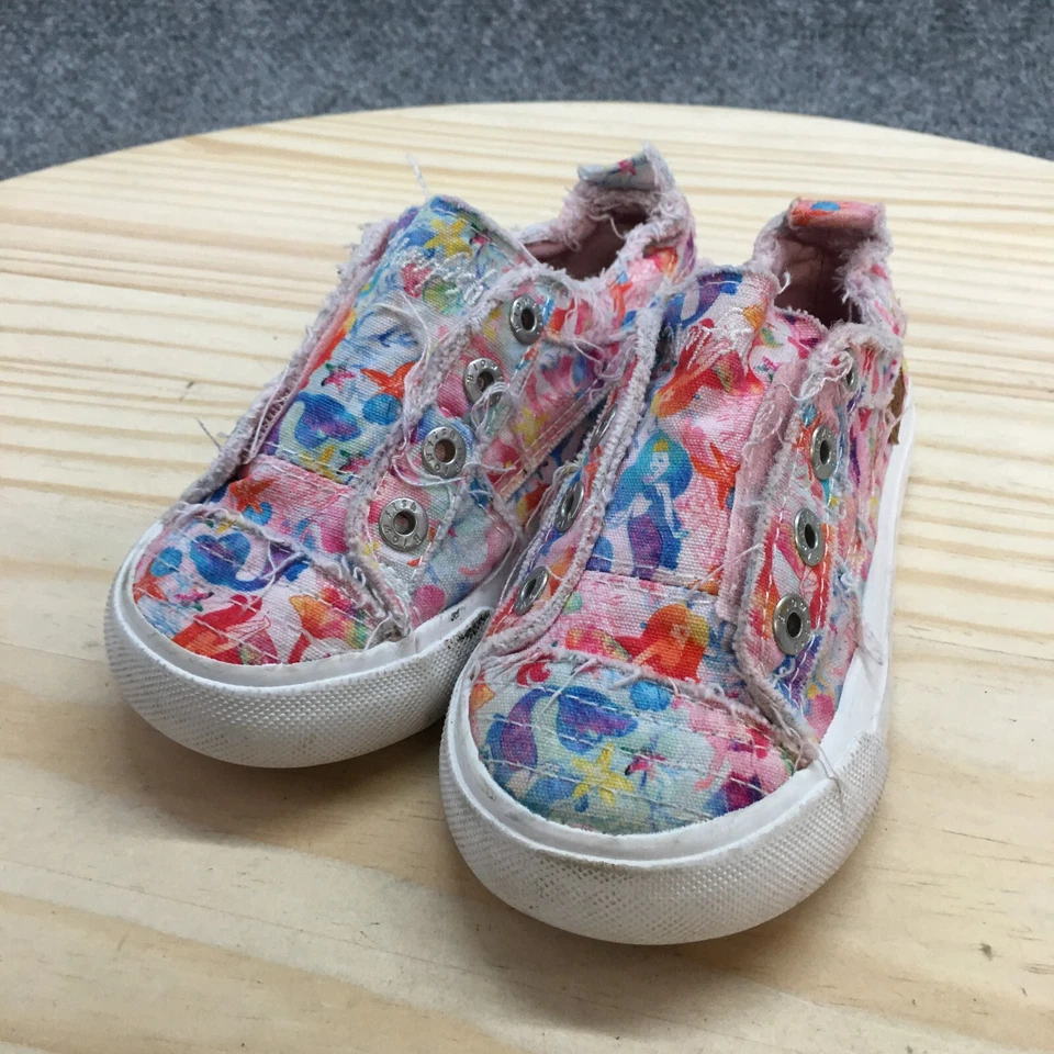 Blowfish Malibu Zapatos Niño Pequeño 9 Plataforma Zapatilla Multicolor Lona Tie Dye Redonda Foto 3 de 4