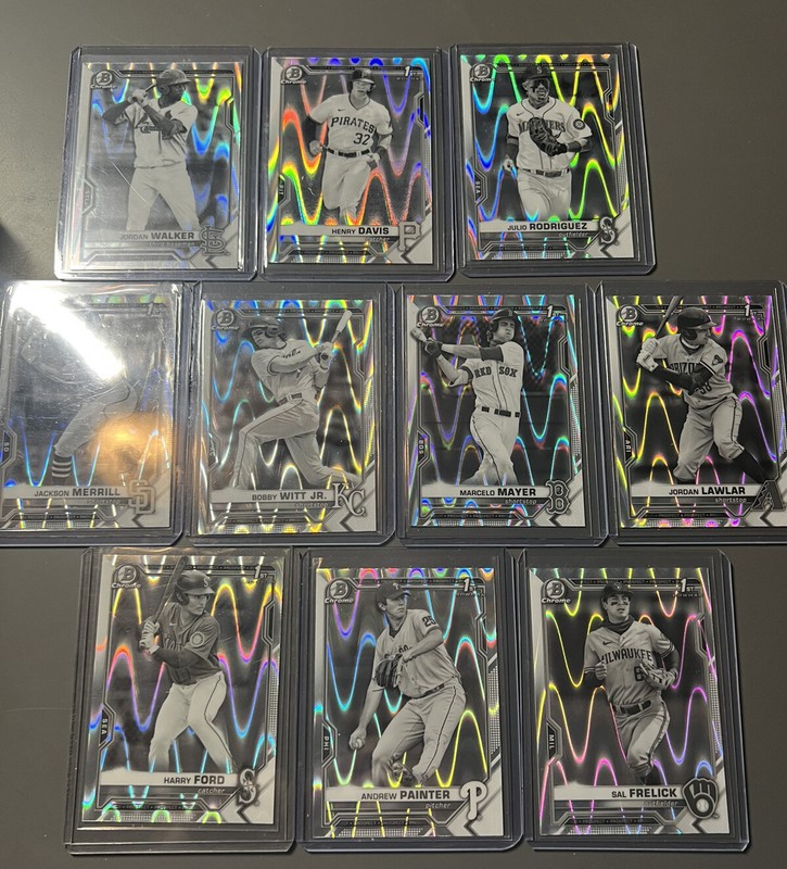 2021 Bowman Chrome Draft Raywave Ray Wave COMPLETE SET 1-200 Julio Painter +++