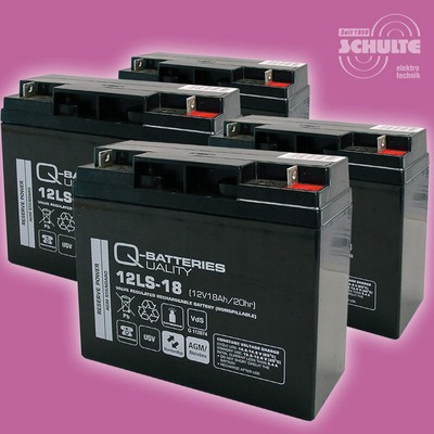 Ersatz Akku Satz f. APC Smart UPS SU2200INET RBC55 RBC 55, 4 x 12V 18Ah Blei AGM