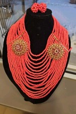 Mojisola Adeola Gbadamosi 16 Strand Coral Bead