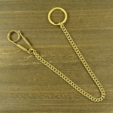Handmade Solid Brass Keychains Bag Wallet Chain, Snap Hook Fob Key Chain