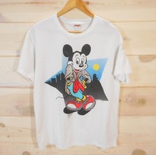 Vintage COMIC RELIEF Tag Disney Mickey Mouse Print T-Shirt Single Stitch Tee XL