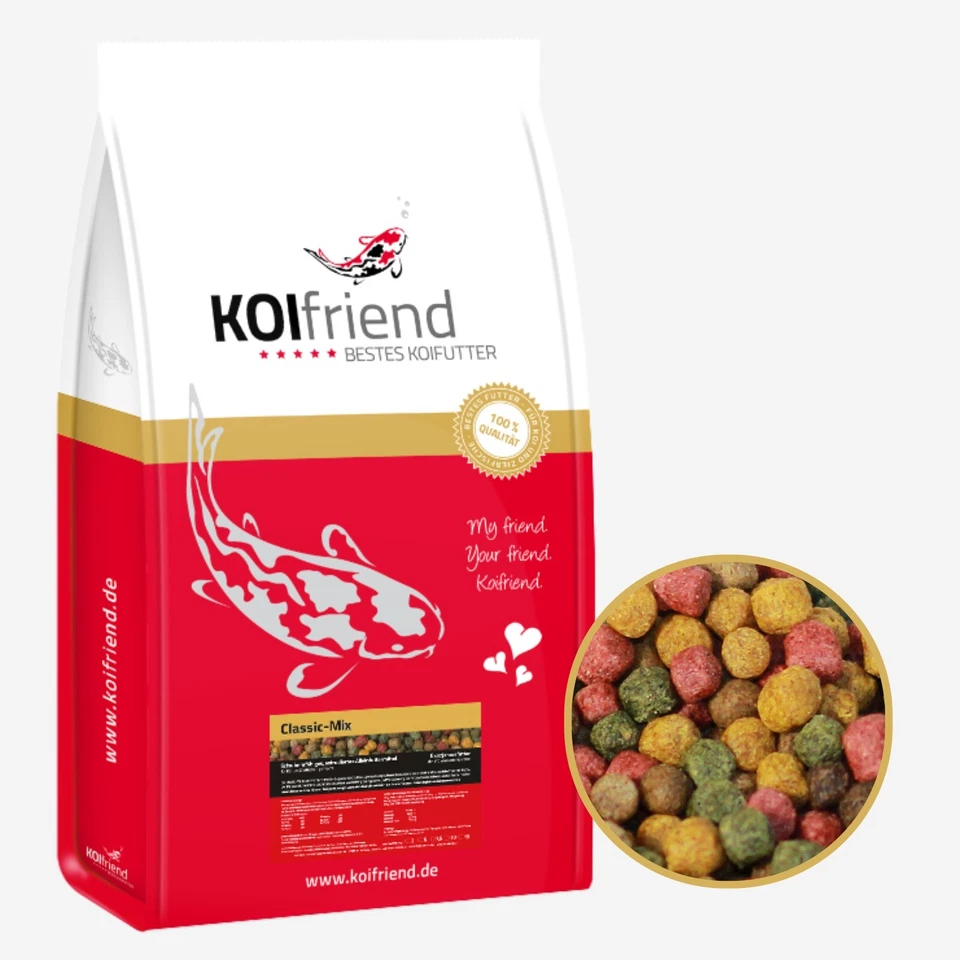 Koifutter Classic Mix 2,5 - 15 kg 5 Sorten Spirulina Fischfutter Koifutter - Bild 2 von 4