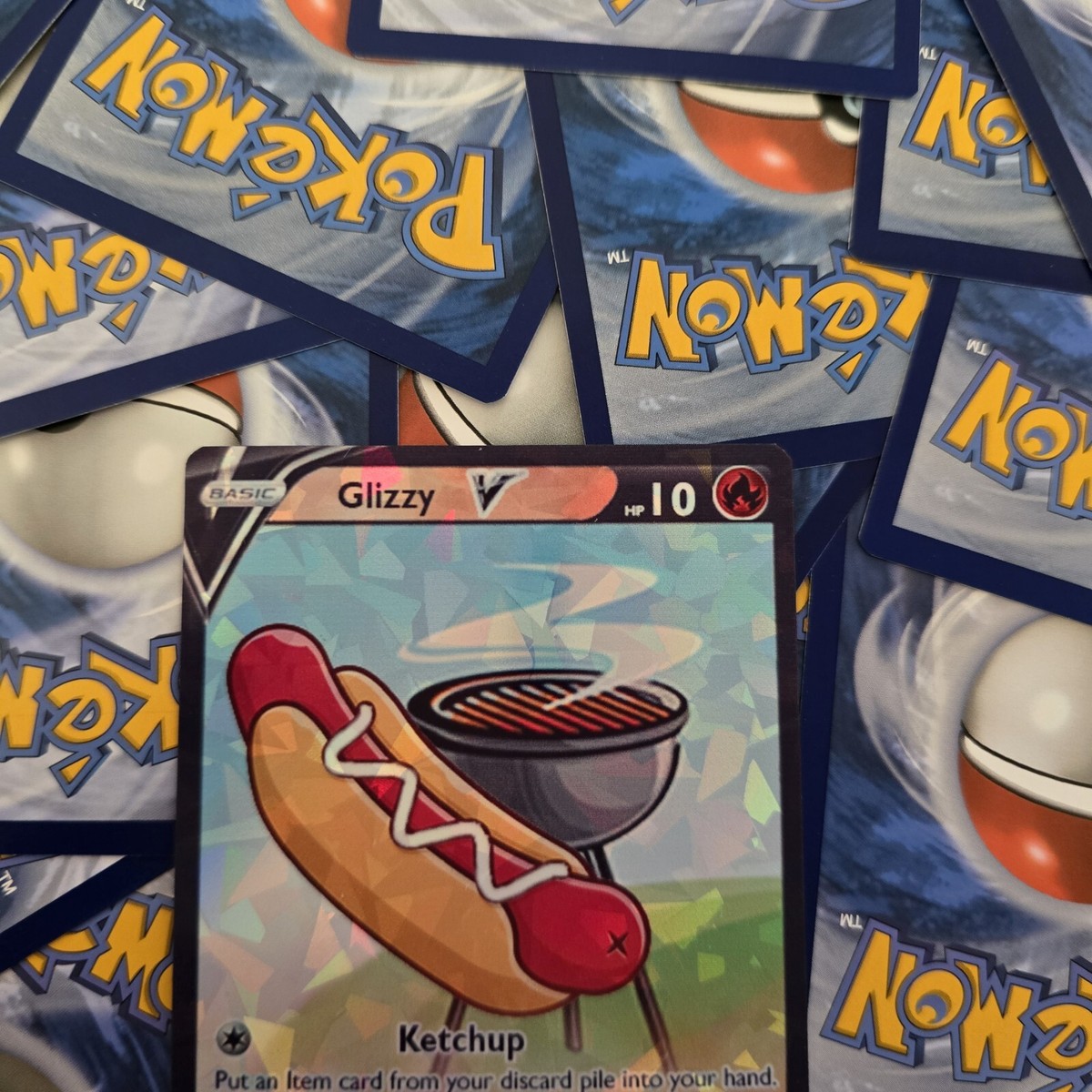 hot dog pokemon card Glizzy (With Mayo) Pokemon Card