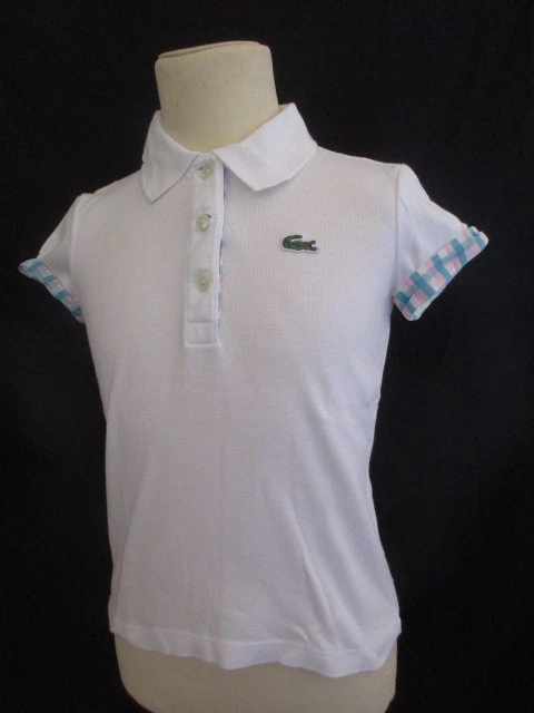 Polo Lacoste Blanc Taille 8 ans 36 eBay