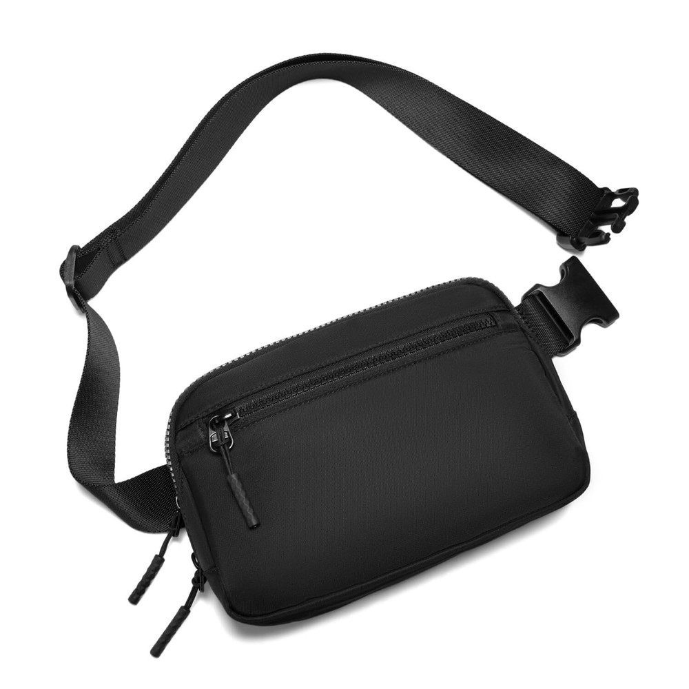 Women's 1.5L Crossbody Fanny Pack with 3 Zipper Pockets Fashion Belt Bag