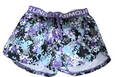 Under Armour Purple Camo Girls Youth Large Shorts Loose Fit