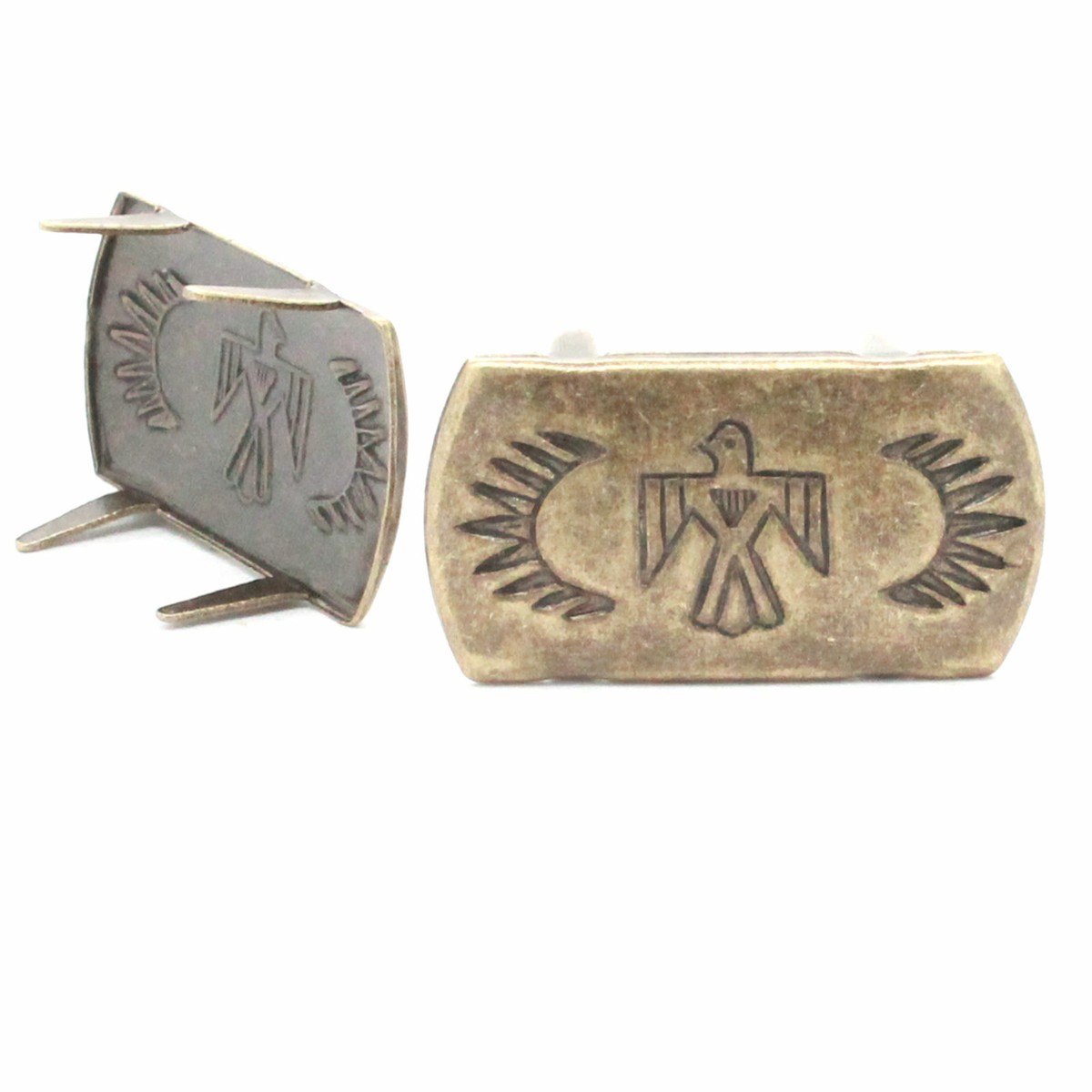 Southwest Thunderbird Antique Brass Steel Spots 10 pk 54879 Southwest Thunderbird Antique Brass Steel Spots 10 pk 54879