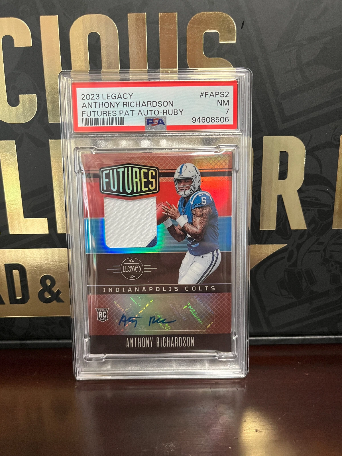 Anthony Richardson Panini Legacy Futures Patch Autograph #FAPS2 Ruby