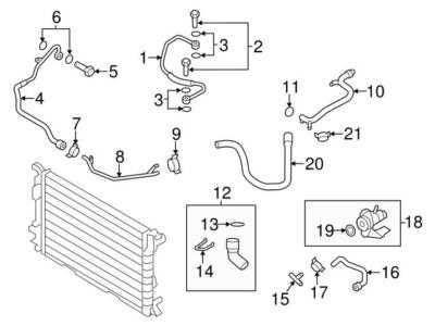 GENUINE VW/AUDI Heater Hose 8K1819376J B6 A4 Quattro A5