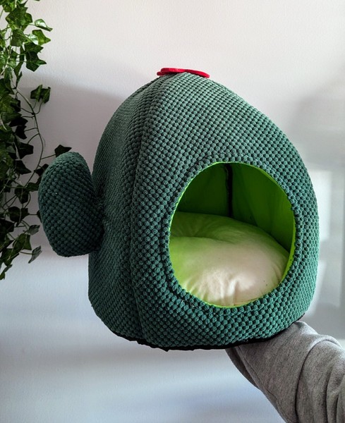 Cama para gato, acogedora tipo cueva. Cactus / Cat Bed Cave