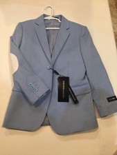 Boys Kids World Navy Blazer With White Elbow Patch, Sizes 8,20