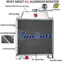 3 ROWS Aluminum Radiator Fit John Deere JD300 JD301 920 820 1020 1120 AT20797
