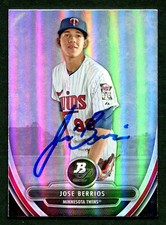 (1) Jose Berrios 2013 Bowman Platinum Prospects Refractors Auto *FREE SHIPPIING*