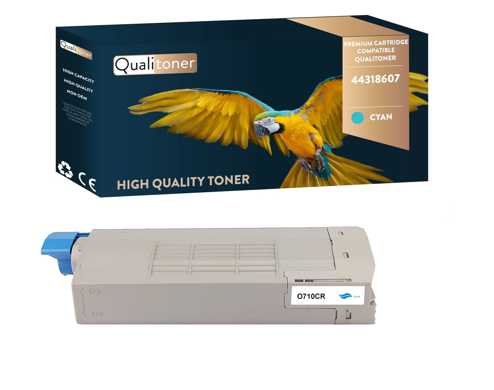 Toner OKI 44318607 compatible cyan encre laser de rechange Qualitoner C710 C711