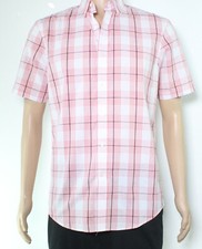 CLUB ROOM Men's Red Plaid Front Button Shirt NEW XL