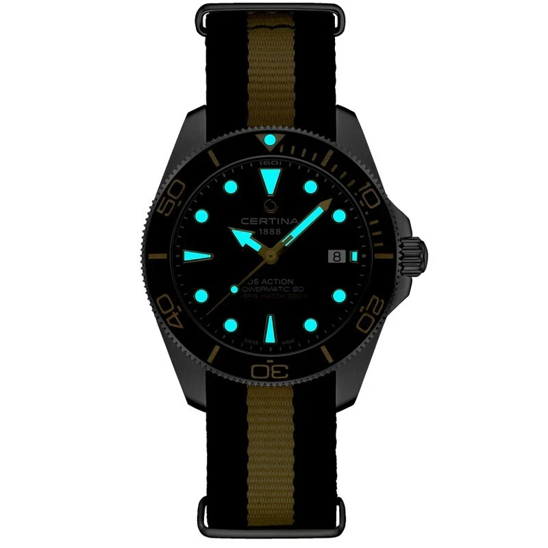 Nuevo reloj para hombre Certina DS Action Diver 40,5 mm esfera negra C0484071805101 Foto 2 de 4