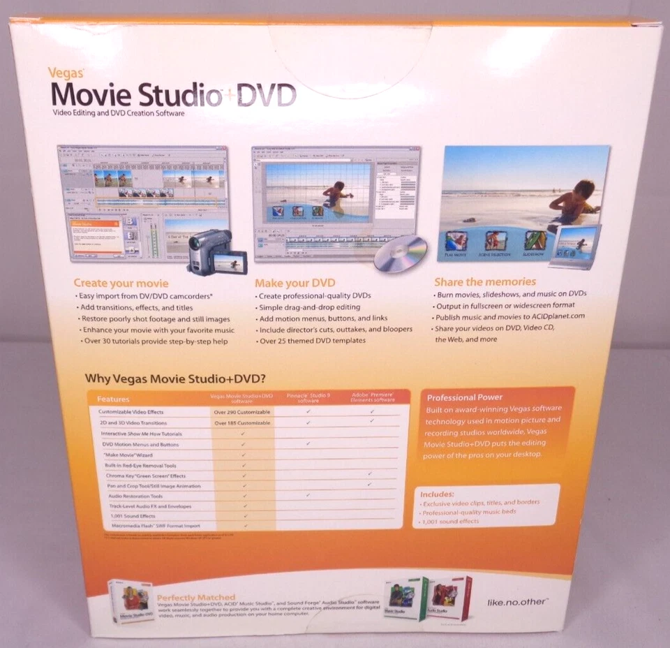 Sony Vegas Movie Studio 6.0 Video Editing & DVD Creation Software NEW Sealed - Image 3 of 4