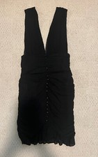 Forever 21 Ruched Women's XS Dress Woven Mini Black NWT