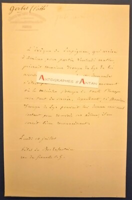   Bischof Philippe GERBET Bischof Perpignan Drouyn de Lhuys Amiens geboren Poligny Brief