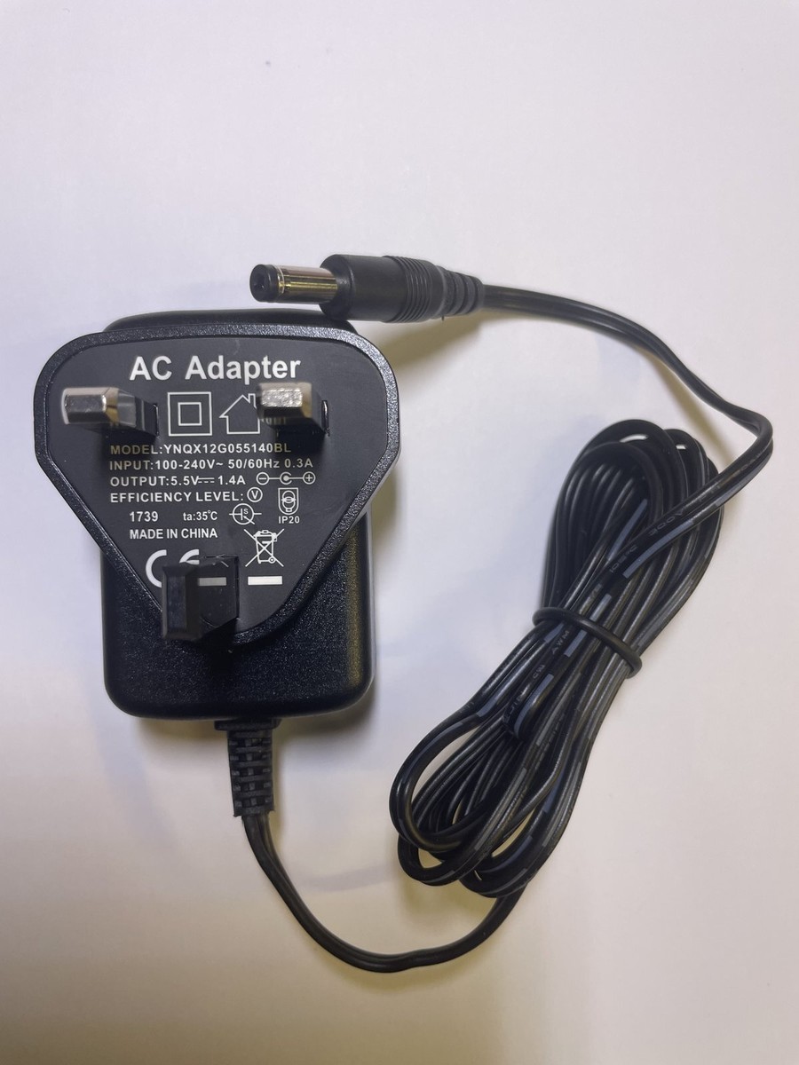 Adaptateur Secteur 5,5V 1,0A - Pour Radio Pure Evoke D2 (D240) - Prise 4,8mm - Marque YTYS - Garantie 1 An