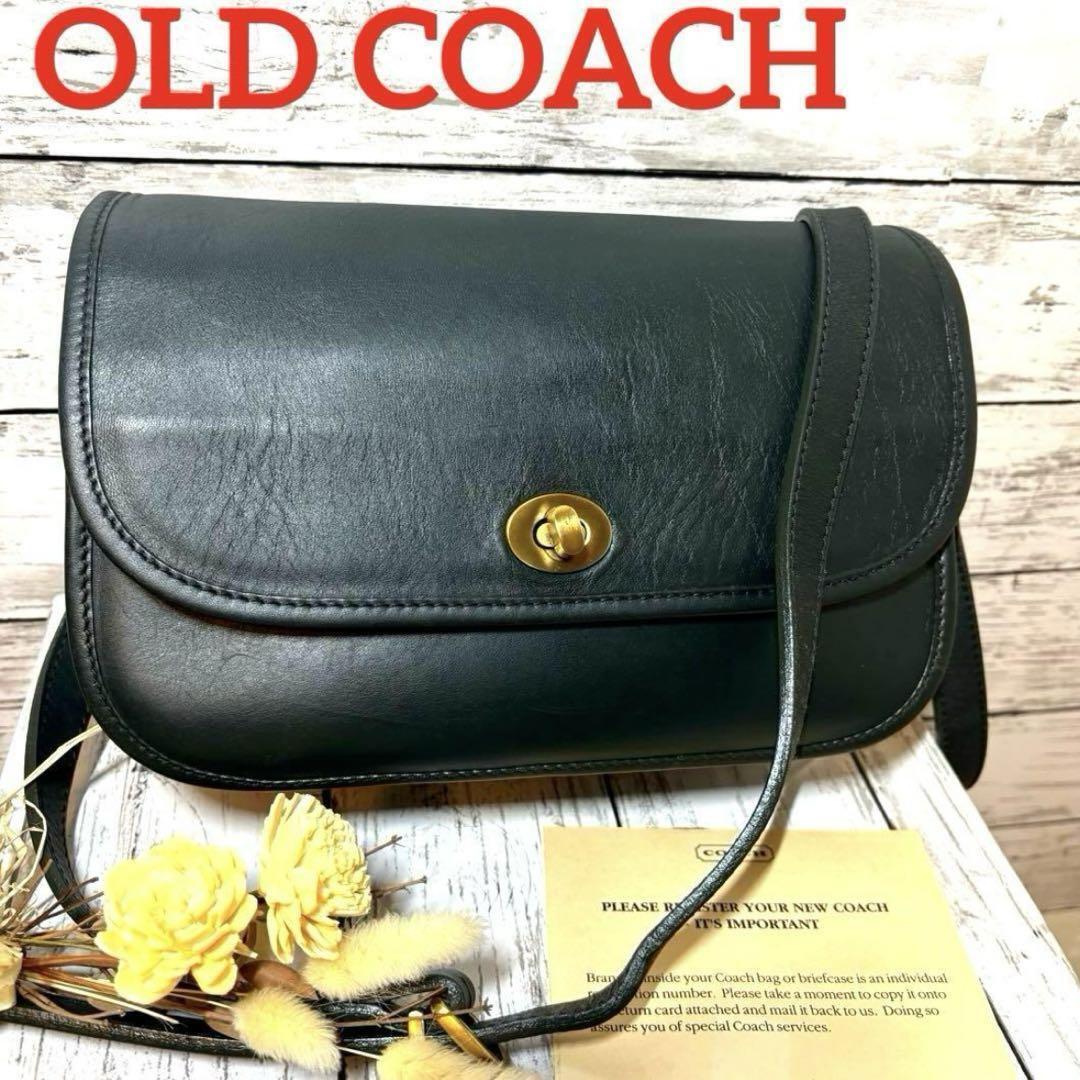 Old Coach Shoulder Bag Turnlock Leather Green | eBay Old Coach Shoulder Bag Turnlock Leather Green | eBay