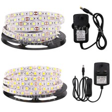 LED Strip Light 505012V Mains Plug Self Adhesive Tape Cabinet Kitchen Lighting