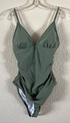 NWT Cupshe One Piece Olive Green  Swimsuit Size Small