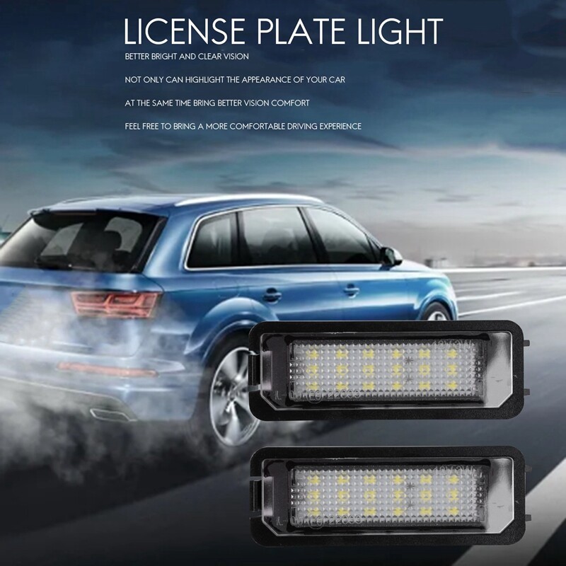 2 Lampes LED Plaque Immatriculation 12V Pour Golf 4/5/6/7 - Blanc 6000K - ARMED