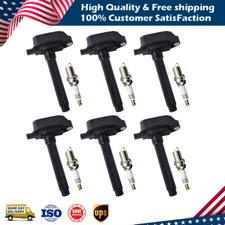 Set Of 6 Ignition Coil&Iridium Spark Plug for Chrysler Dodge Jeep Ram 3.6L UF807