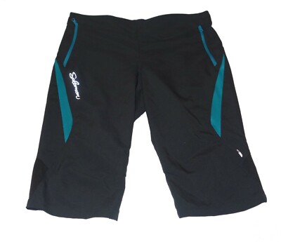 NWT Salomon Womens XA Float 3/4 Tight Capri ActiLite Black Aqua Size M Medium