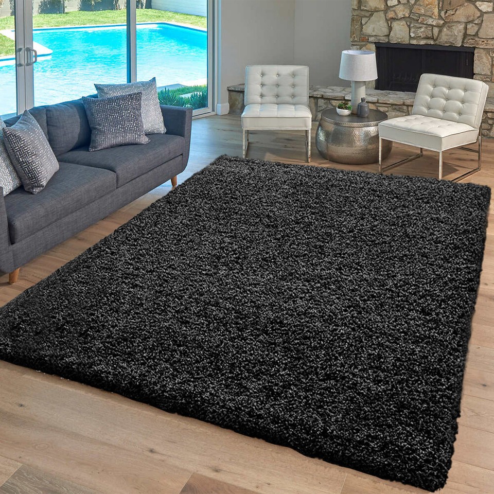 Thick Large Shaggy Rugs Non Slip Hallway Runner Rug Bedroom Living Room ...