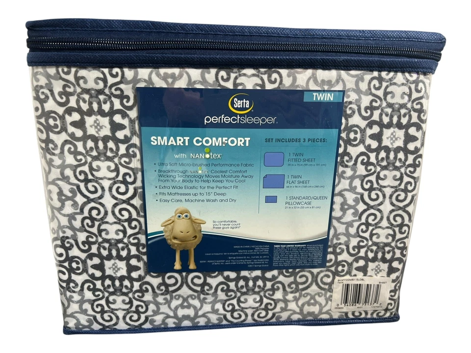 Комплект из 3 простыней Serta Perfect Sleeper Smart Comfort с Nanotex Twin - Изображение 2 из 3