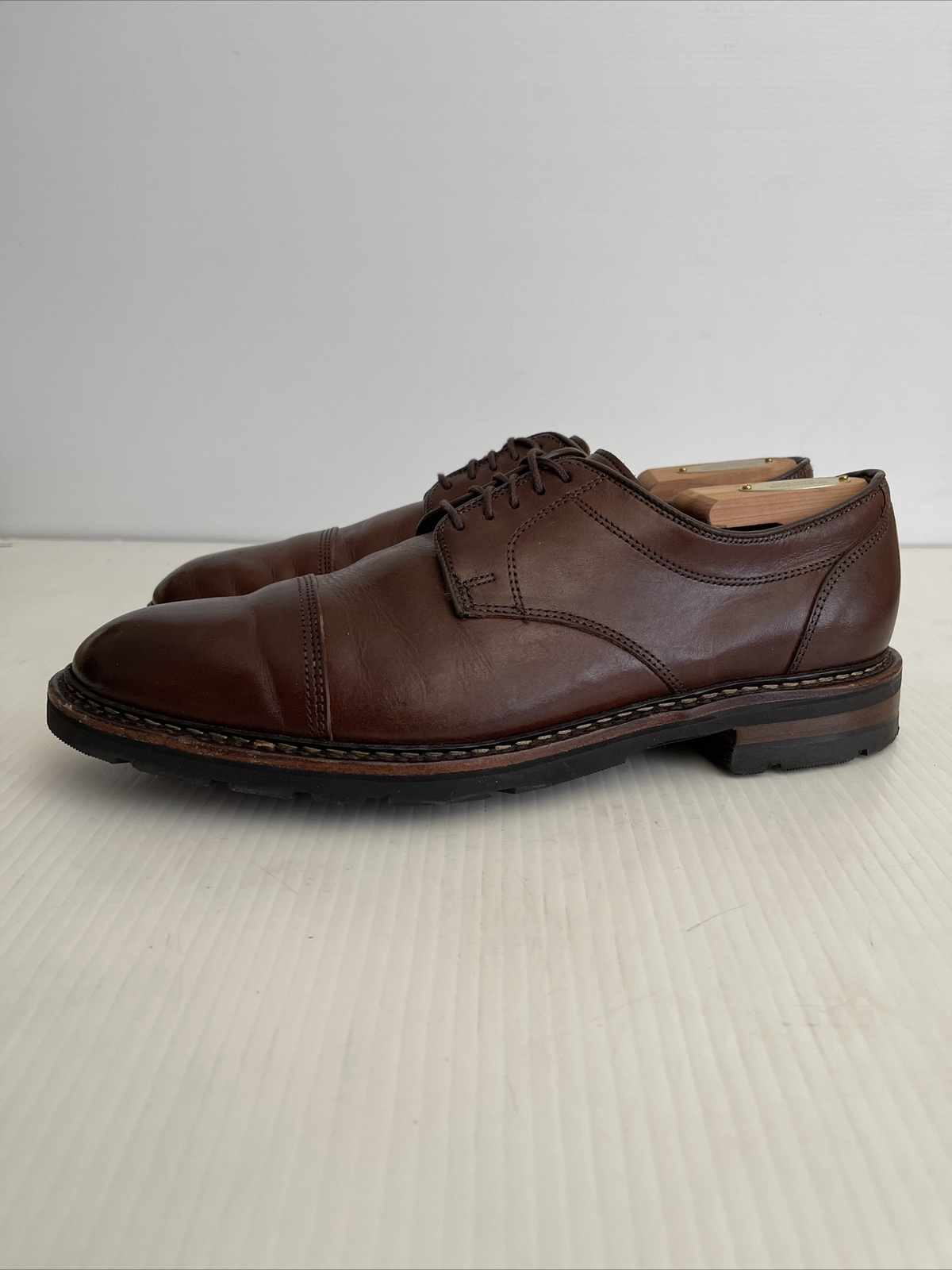 SAOLA Allen Edmonds Ace Cap Toe Derby Pelle marrone 9 D (Y86)