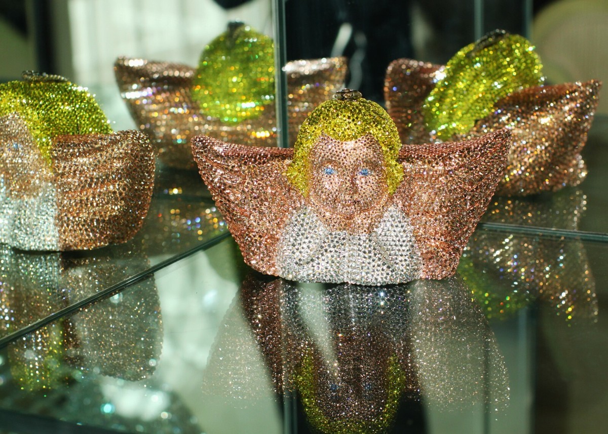 Timmy Woods Beverly Hills Cherub Angel Bag Incredible SWAROVSKI