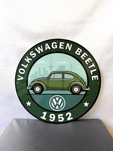 Volkswagen Beetle 1952 – Classic German Vintage Heavy Metal Sign – 50 cm (19.7”)