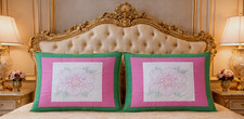 New Two 2 Shams Quilted Romantic Touch Pttn 20" x 26"