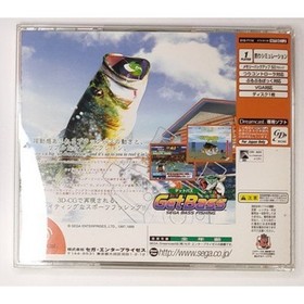 SEGA Dreamcast Get Bass Fishing Game + Fishing Controller Rod Set Game