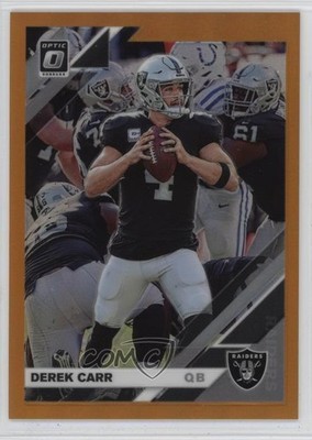 2019 Panini Donruss Optic Orange Prizm 22/199 Derek Carr #75 1mc9