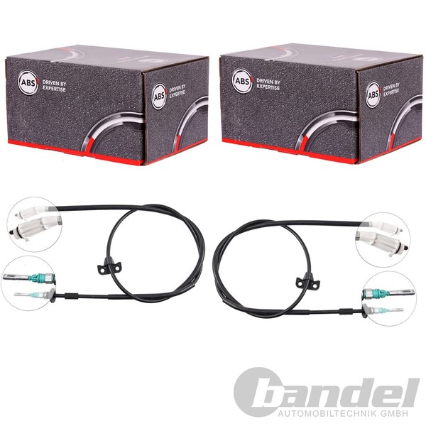 2X A.B.S. Handbremsseile Hinten Passend FüR Volvo S60 Scheibenbremse Links+Recht-image